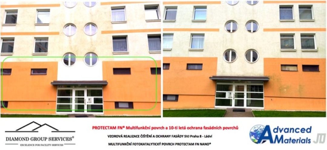 Čištění fasád a UV degradace fasád