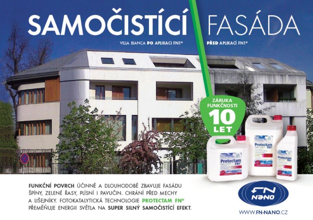 Čištění fasád a UV degradace fasád
